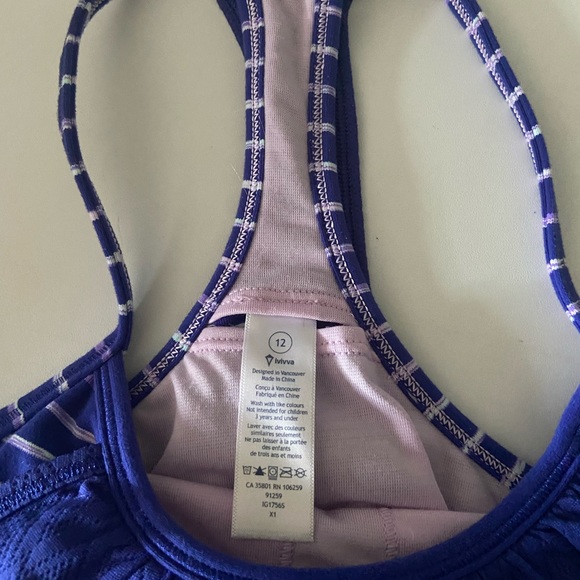 Dark blue and purple Ivivva tank top - Picture 3 of 4